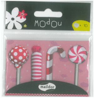 Banderitas Maildor 12X45 mm 4 Colores Pp Piruletas 60639