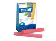 Caja 10 Tizas Colores Milan Triangulares 243210