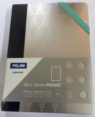 Libreta Milan Pocket Silver Papel Punteado 57064Sl
