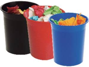 Papelera 14 Litros 5 Estrellas Plastico Azul 305-07