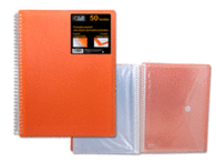 Carpeta Fundas Poessa 50 Fundas Gusanillo con Sobre Pp Naranja