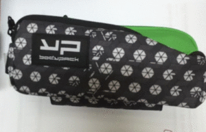 Estuche Portatodo Bodypack Reversible Negro Gris/Verde