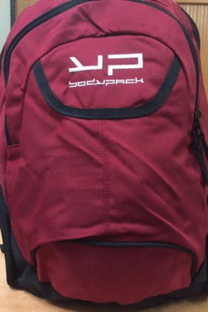 Mochila Lisa Roja Bodypack Cremalleras