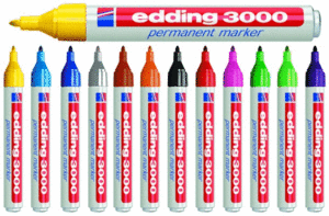 Rotulador Permanente Edding 3000 Negro Rojo Azul Verde