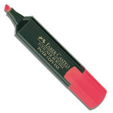 Rotulador Fluor Faber Castell Rojo