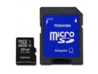 Tarjeta Memoria Micro Sd 16Gb Toshiba + Adaptador