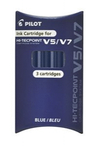 Set 3 Cargas Pilot Recargable Serie V Azul