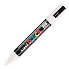 Rotulador Posca Uniball Redondo Pc-5Pm Blanco