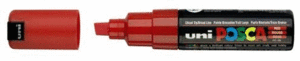 Rotulador Posca Uniball Punta Biselada Pc-8K Rojo 8Mm