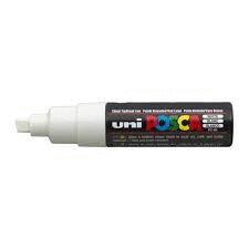 Rotulador Uni-Ball Posca Bisel Grueso Blanco Pc-8K 8Mm