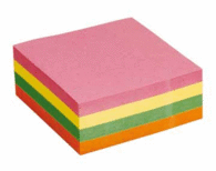 Cubo Notas 5 Estrellas 76X76 Neon