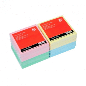 Bloc Notas 76X76 5 Estrellas Pastel Reposicionables 100 H 912955