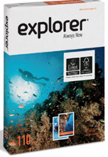 Paquete 250 Hojas 110 Gr Explorer Always New