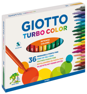 Rotuladores Giotto Caja 36 Unidades Turbocolor