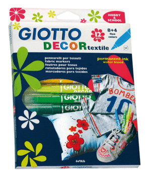 Estuche 12 Rotuladores Giotto Decor Textile