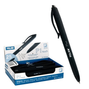 Caja 25 Boligrafos Milan P1 Touch Negros