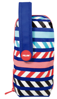 Estuche Milan Handly Multipencilcase Redondo Anchor Club Azul Rojo 08872Acbr