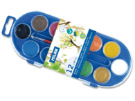 Estuche Acuarelas Milan 12 Pastillas 30 mm