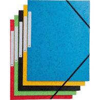 Carpeta Goma Carton A4 Tres Solapas Negra 94539