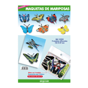 Maquetas 3D Arguval Recortables Mariposas Paquete 9 u 33354