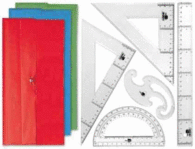 Juego Escolar 25 cm Reglas Safta con Estuche Boton