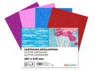 Cartulina Brillantina A4 4 Hojas Colores