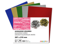 Bloc Papel A4 Aluminio Colores Surtidos 10 Hojas