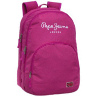 Mochila Adaptable Pepe Jeans 44 cm 3 Cremalleras Original Pink 6012451