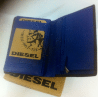 Billetero Hombre Diesel 58697 Piel Negro Interior Azul
