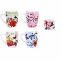 Taza Mujer Retro Best Wishes con Caja