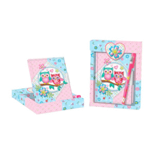 Set Regalo Diario y Boligrafo Buho 8484